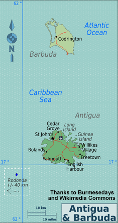 British Leeward Islands Map
