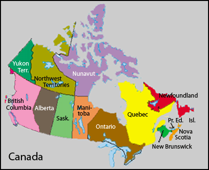 Canadian Territories Map