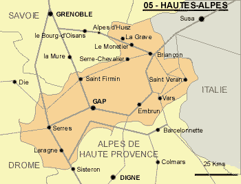 Hautes Alpes Map